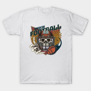 American football helmet skull badge T-Shirt